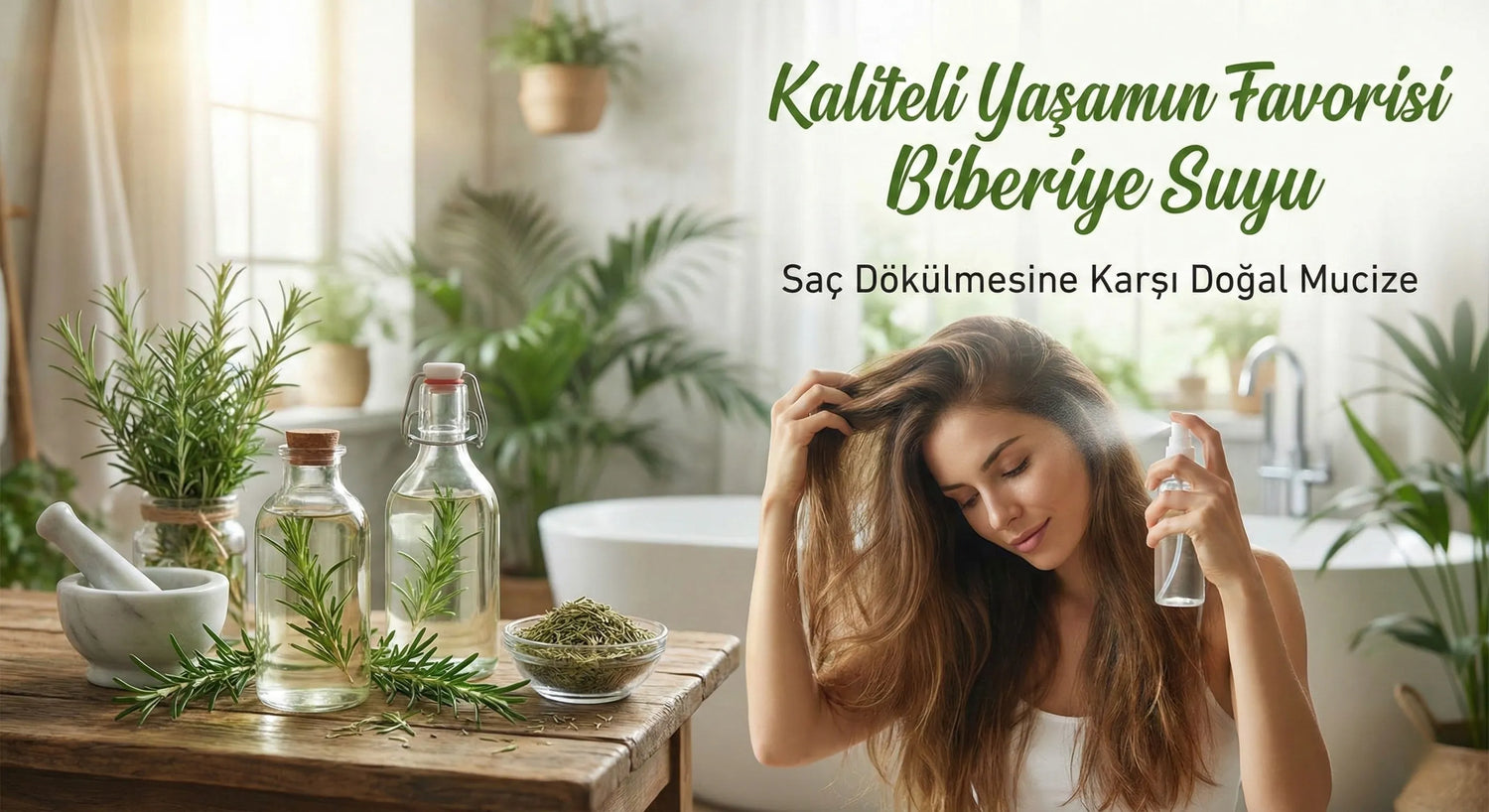 Kaliteli Yaşamın Favorisi Biberiye Suyu: Saç Dökülmesine Karşı Doğal Mucize