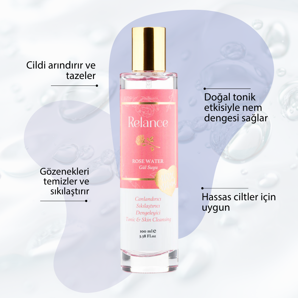 %100 Doğal Gül Suyu (100ml)