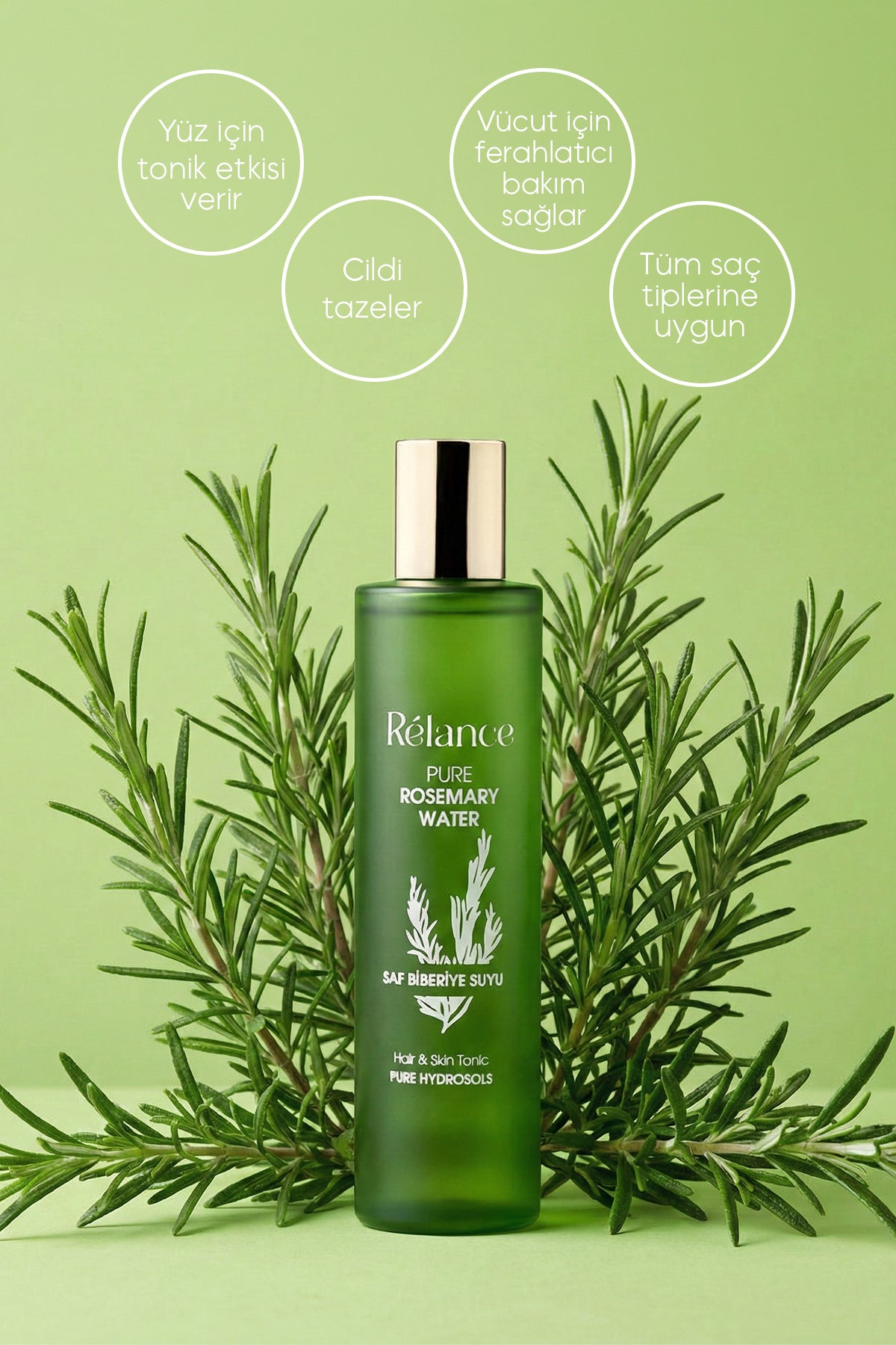 Relance %100 Doğal Biberiye Suyu Saç Dökülmesi Karşıtı + Kaş Kirpik Uzatıcı Dolgunlaştırıcı Serum 2'li Set