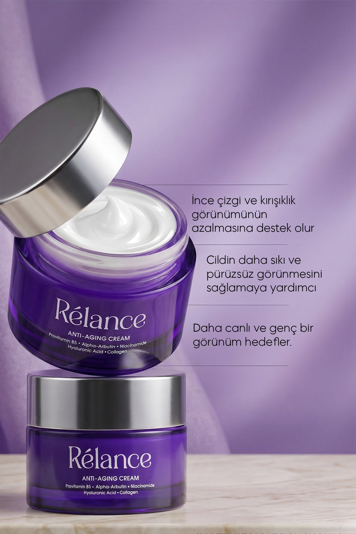Relance Anti-Aging Krem ve Eksozom Serum Cilt Bakım Seti