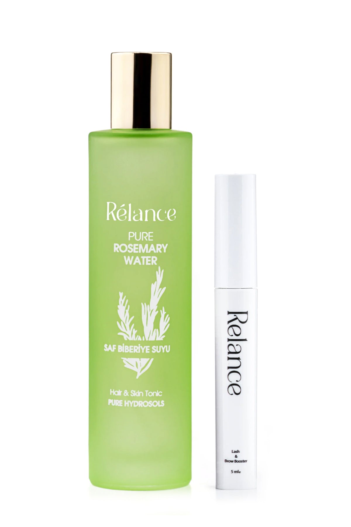 Relance %100 Doğal Biberiye Suyu Saç Dökülmesi Karşıtı + Kaş Kirpik Uzatıcı Dolgunlaştırıcı Serum 2'li Set