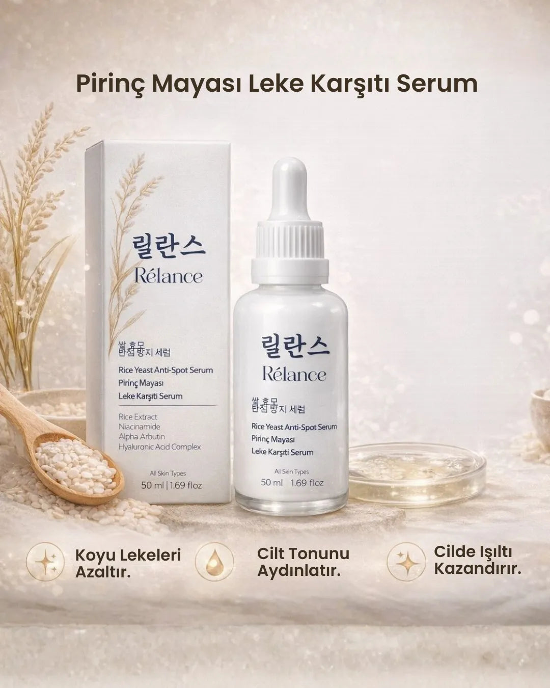 Relance Rice Yeast Pirinç Mayası Leke Karşıtı Serum 50 ml
